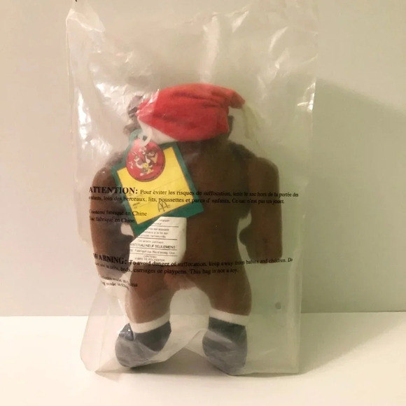 Vtg 1992 McDonalds Christmas Looney Tunes Tasmanian Devil Taz Plush Stuffed Toy - Picture 4 of 10